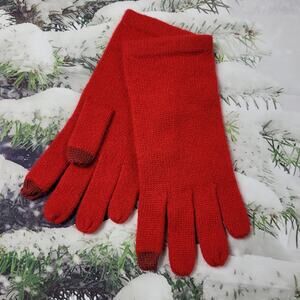 NWT Phenix Cashmere Red Tech Gloves